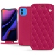 Lederschutzhülle Apple iPhone 11 - Rose fluo - Couture