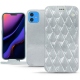 Apple iPhone 11 leather case - Platinium - Couture