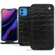 가죽 커버 Apple iPhone 11 - Crocodile nero