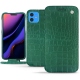 Housse cuir Apple iPhone 11 - Crocodile pino