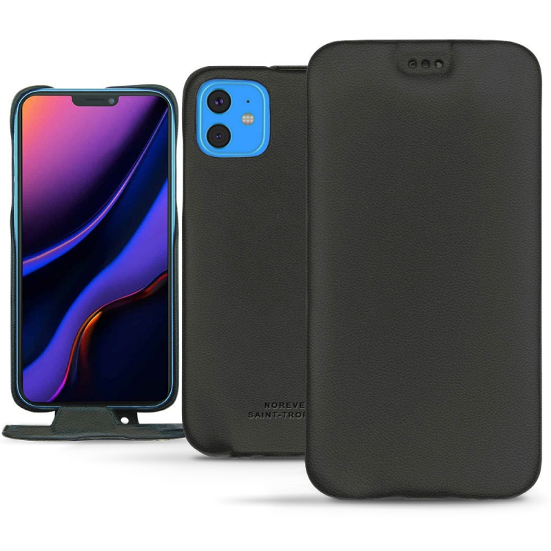 가죽 커버 Apple iPhone 11 - Noir PU