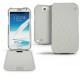 Funda de piel Samsung Galaxy Note 2  - Gris - Couture ( Nappa - Pantone W428C ) 
