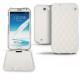 Funda de piel Samsung Galaxy Note 2  - Blanc - Couture ( Bologna - White ) 