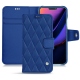 Capa em pele Apple iPhone 11 - Bleu océan - Couture ( Nappa - Pantone 293C ) 
