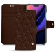 Capa em pele Apple iPhone 11 - Châtaigne - Couture ( Pantone 476C ) 