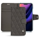 Apple iPhone 11 leather case - Anthracite - Couture ( Pantone 424C ) 