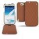 Funda de piel Samsung Galaxy Note 2  - Marron - Couture ( Nappa - Pantone 1615C ) 