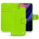 가죽 커버 Apple iPhone 11 - Vert fluo