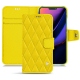 Custodia in pelle Apple iPhone 11 - Jaune fluo - Couture