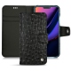 Funda de piel Apple iPhone 11 - Autruche nero