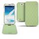 Funda de piel Samsung Galaxy Note 2  - Vert olive - Couture ( Nappa - Pantone 578U ) 