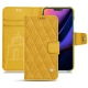 Apple iPhone 11 leather case - Jaune soulèu - Couture