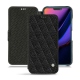Apple iPhone 11 leather case - Ebène - Couture ( Sleek P C12 - Black ) 