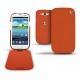 Housse cuir Samsung GT-i9300 Galaxy S III  - Papaye ( Pantone 180C ) 