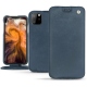 가죽 커버 Apple iPhone 11 Pro Max - Jean vintage ( Roughtcut - Pantone 285U  ) 