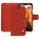 Housse cuir Apple iPhone 11 Pro Max - Papaye - Couture ( Pantone 180C ) 
