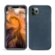 Apple iPhone 11 Pro Max leather cover - Jean vintage ( Roughtcut - Pantone 285U  ) 