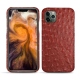 Coque cuir Apple iPhone 11 Pro Max - Autruche ciliegia