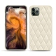Lederschutzhülle Apple iPhone 11 Pro Max - Blanc - Couture ( Bologna - White ) 