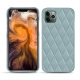 レザーケース Apple iPhone 11 Pro Max - Bleu ciel - Couture ( Nappa - Pantone 277C ) 