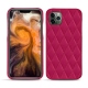 Lederschutzhülle Apple iPhone 11 Pro Max - Rose fluo - Couture