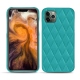 Coque cuir Apple iPhone 11 Pro Max - Bleu fluo - Couture