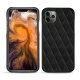 Coque cuir Apple iPhone 11 Pro Max - Negre poudro - Couture