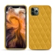 Coque cuir Apple iPhone 11 Pro Max - Jaune soulèu - Couture