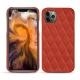 Coque cuir Apple iPhone 11 Pro Max - Arange clouquié - Couture