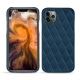 Coque cuir Apple iPhone 11 Pro Max - Blu mediterran - Couture