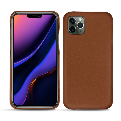 La housse cuir chic fabriquée main pour votre Apple iPhone 11 Pro Marron ( Nappa - Pantone #8B4720 ) 