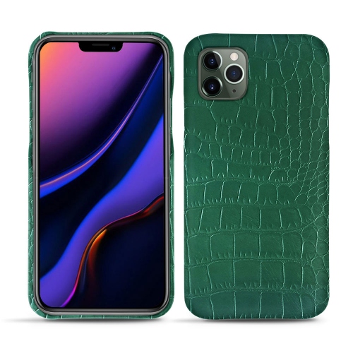 Capa em pele Apple iPhone 11 ProCrocodile pino ( Pantone #173F35 ) 