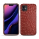 Capa em pele Apple iPhone 11 - Autruche ciliegia