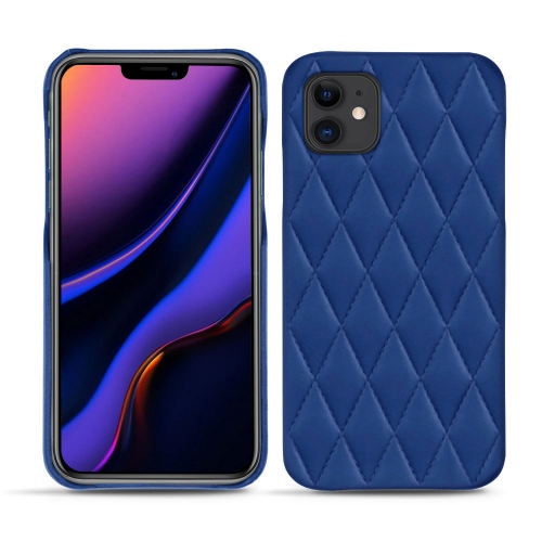 Apple iPhone 11 leather caseBleu océan - Couture ( Nappa - Pantone #15458a) 