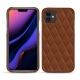 Custodia in pelle Apple iPhone 11 - Marron - Couture ( Nappa - Pantone 1615C ) 
