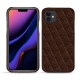 Custodia in pelle Apple iPhone 11 - Châtaigne - Couture ( Pantone 476C ) 