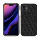 Coque cuir Apple iPhone 11 - Ebène - Couture ( Sleek P C12 - Black ) 