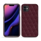 Capa em pele Apple iPhone 11 - Lie de vin - Couture ( Pantone 5115C ) 