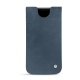 Pochette cuir Apple iPhone 11 Pro Max - Jean vintage ( Roughtcut - Pantone 285U  ) 