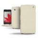 LG Optimus G  leather case - Ivoire ( Sleek P C12 - White ) 