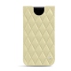 Pochette cuir Apple iPhone 11 Pro Max - Beige - Couture ( Nappa - Pantone 7502C ) 