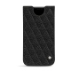 レザーケース Apple iPhone 11 Pro Max - Ebène - Couture ( Sleek P C12 - Black ) 