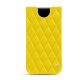 Pochette cuir Apple iPhone 11 Pro Max - Jaune fluo - Couture