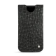 Pochette cuir Apple iPhone 11 Pro Max - Autruche nero
