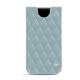 レザーケース Apple iPhone 11 - Bleu ciel - Couture ( Nappa - Pantone 277C ) 