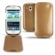 Custodia in pelle Samsung GT-i8190 Galaxy S III mini  - Or Maïa ( Bologna Hi Gloss Metallic - Pantone 871C ) 