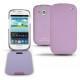 Custodia in pelle Samsung GT-i8190 Galaxy S III mini  - Lilas ( Nappa - Pantone 2645U ) 