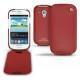 Custodia in pelle Samsung GT-i8190 Galaxy S III mini  - Rouge ( Nappa - Pantone 199C ) 