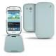 Custodia in pelle Samsung GT-i8190 Galaxy S III mini  - Bleu clair ( Nappa - Pantone 277C ) 