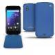 レザーケース LG Google Nexus 4  - Bleu océan ( Nappa - Pantone 293C ) 